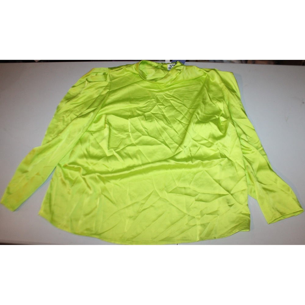 Womens Puff Shoulder Long Sleeve Mock Neck Blouse Future Collective Size XS